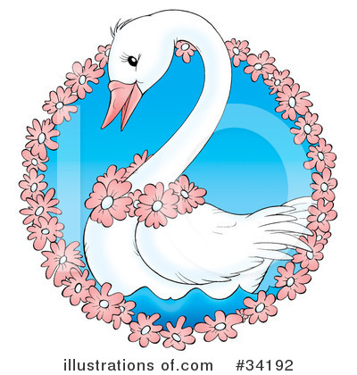 Royalty-Free (RF) Swan Clipart Illustration by Alex Bannykh - Stock Sample #34192