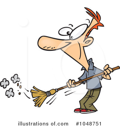 Royalty-Free (RF) Sweeping Clipart Illustration by toonaday - Stock Sample #1048751