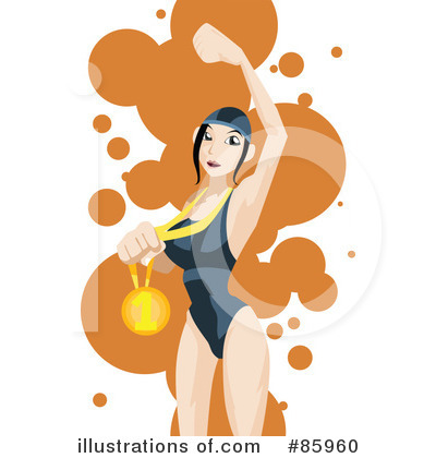 Royalty-Free (RF) Swimmer Clipart Illustration by mayawizard101 - Stock Sample #85960