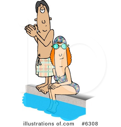 Royalty-Free (RF) Swimmers Clipart Illustration by djart - Stock Sample #6308