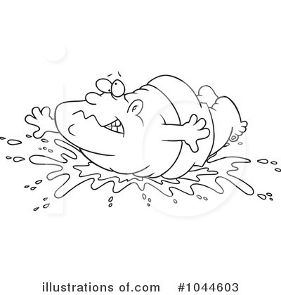 Royalty-Free (RF) Swimming Clipart Illustration by toonaday - Stock Sample #1044603