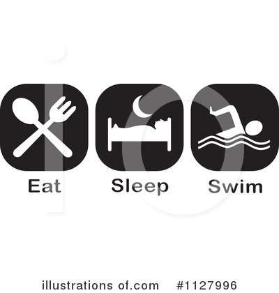 Royalty-Free (RF) Swimming Clipart Illustration by Johnny Sajem - Stock Sample #1127996