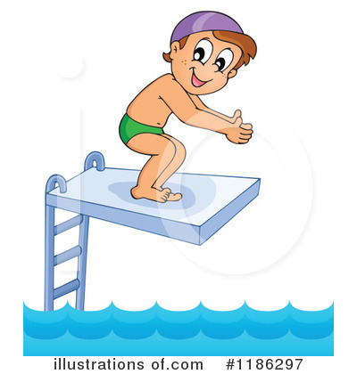 Royalty-Free (RF) Swimming Clipart Illustration by visekart - Stock Sample #1186297