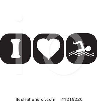 Royalty-Free (RF) Swimming Clipart Illustration by Johnny Sajem - Stock Sample #1219220