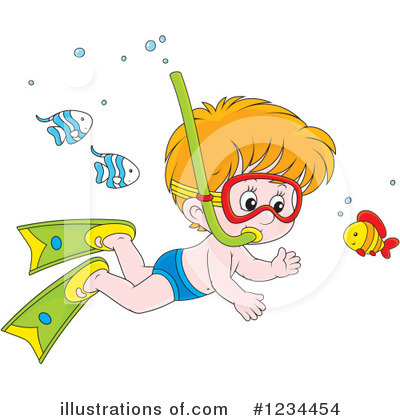 Swimming Clipart #1234454 by Alex Bannykh