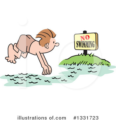 Royalty-Free (RF) Swimming Clipart Illustration by Johnny Sajem - Stock Sample #1331723