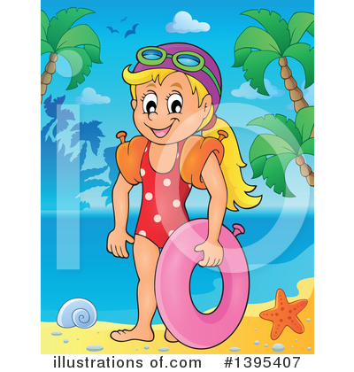 Royalty-Free (RF) Swimming Clipart Illustration by visekart - Stock Sample #1395407