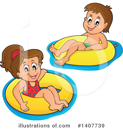 Royalty-Free (RF) Swimming Clipart Illustration by visekart - Stock Sample #1407739