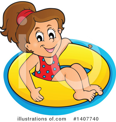 Royalty-Free (RF) Swimming Clipart Illustration by visekart - Stock Sample #1407740