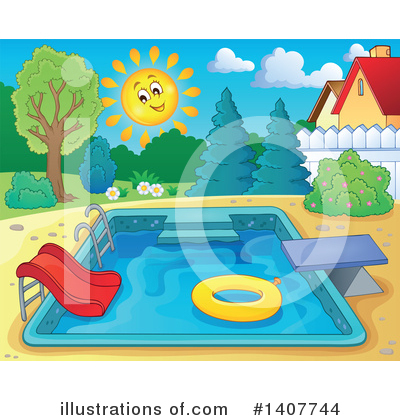 Royalty-Free (RF) Swimming Clipart Illustration by visekart - Stock Sample #1407744