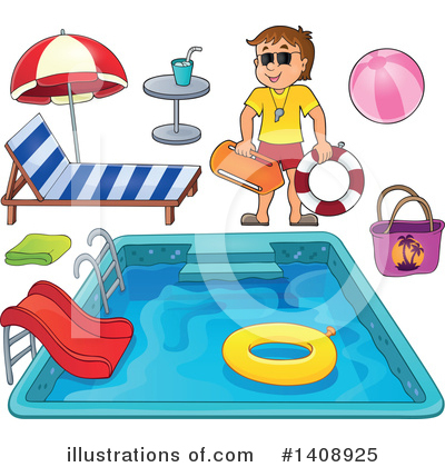 Royalty-Free (RF) Swimming Clipart Illustration by visekart - Stock Sample #1408925