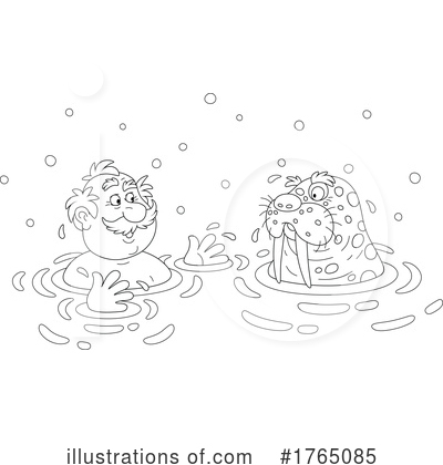 Royalty-Free (RF) Swimming Clipart Illustration by Alex Bannykh - Stock Sample #1765085