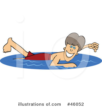 Royalty-Free (RF) Swimming Clipart Illustration by djart - Stock Sample #46052