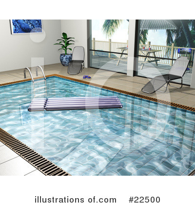 Royalty-Free (RF) Swimming Pool Clipart Illustration by KJ Pargeter - Stock Sample #22500