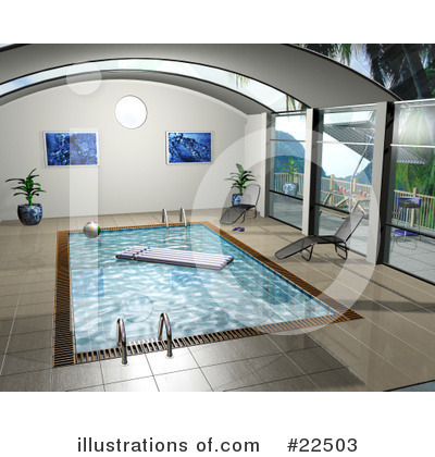 Royalty-Free (RF) Swimming Pool Clipart Illustration by KJ Pargeter - Stock Sample #22503