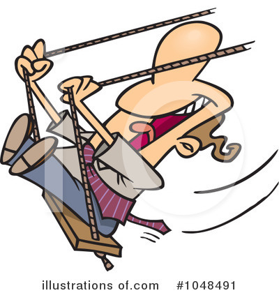 Royalty-Free (RF) Swinging Clipart Illustration by toonaday - Stock Sample #1048491