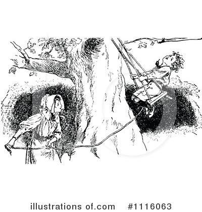Tree Swing Clipart #1116063 by Prawny Vintage