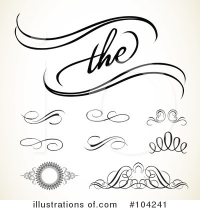 Royalty-Free (RF) Swirls Clipart Illustration by BestVector - Stock Sample #104241