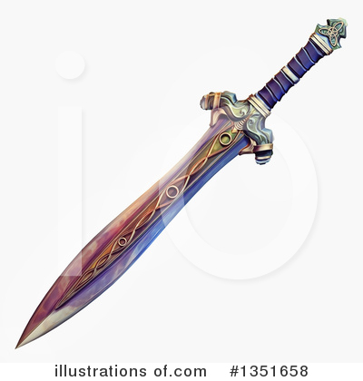 Royalty-Free (RF) Sword Clipart Illustration by Tonis Pan - Stock Sample #1351658