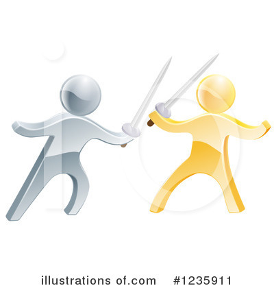 Royalty-Free (RF) Sword Fighting Clipart Illustration by AtStockIllustration - Stock Sample #1235911