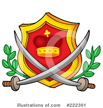 Royalty-Free (RF) Swords Clipart Illustration by visekart - Stock Sample #222301