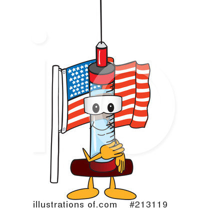 Royalty-Free (RF) Syringe Mascot Clipart Illustration by Mascot Junction - Stock Sample #213119