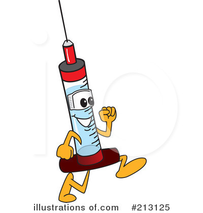 Syringe Mascot Clipart #213125 by Mascot Junction