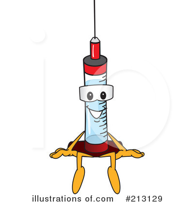 Syringe Mascot Clipart #213129 by Mascot Junction