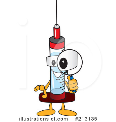 Royalty-Free (RF) Syringe Mascot Clipart Illustration by Mascot Junction - Stock Sample #213135