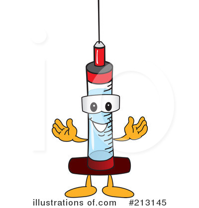 Royalty-Free (RF) Syringe Mascot Clipart Illustration by Mascot Junction - Stock Sample #213145