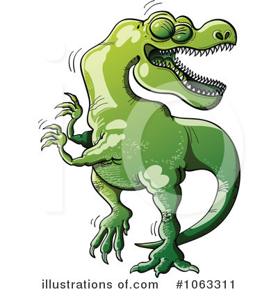 Royalty-Free (RF) T Rex Clipart Illustration by Zooco - Stock Sample #1063311