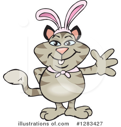 Royalty-Free (RF) Tabby Cat Clipart Illustration by Dennis Holmes Designs - Stock Sample #1283427