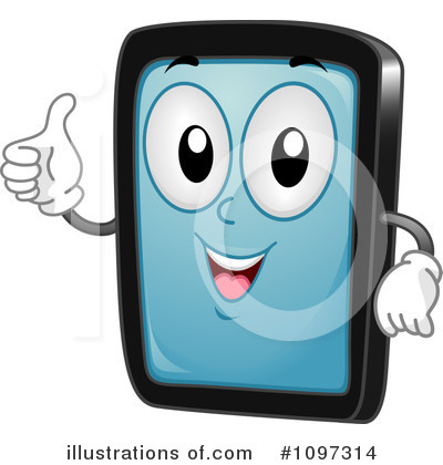 Royalty-Free (RF) Tablet Clipart Illustration by BNP Design Studio - Stock Sample #1097314