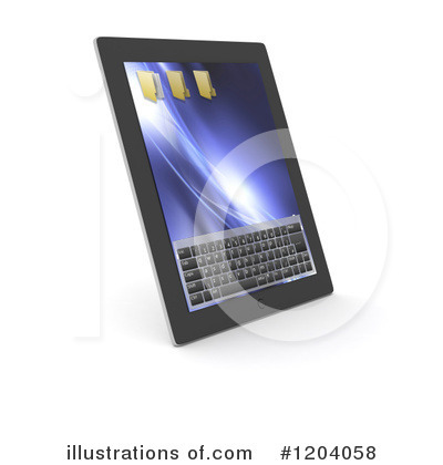 Royalty-Free (RF) Tablet Clipart Illustration by KJ Pargeter - Stock Sample #1204058
