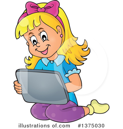 Royalty-Free (RF) Tablet Computer Clipart Illustration by visekart - Stock Sample #1375030