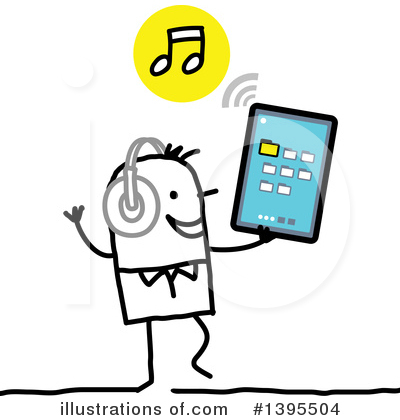 Royalty-Free (RF) Tablet Computer Clipart Illustration by NL shop - Stock Sample #1395504