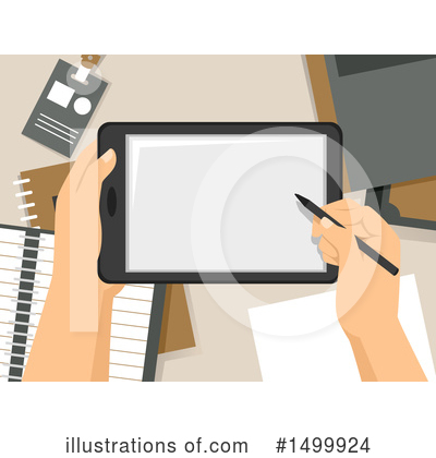 Royalty-Free (RF) Tablet Computer Clipart Illustration by BNP Design Studio - Stock Sample #1499924