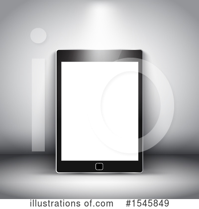 Royalty-Free (RF) Tablet Computer Clipart Illustration by KJ Pargeter - Stock Sample #1545849
