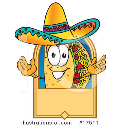 Taco Clipart #17511 by Mascot Junction