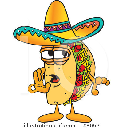 Royalty-Free (RF) Taco Clipart Illustration by Mascot Junction - Stock Sample #8053