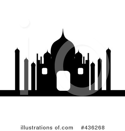Royalty-Free (RF) Taj Mahal Clipart Illustration by Pams Clipart - Stock Sample #436268