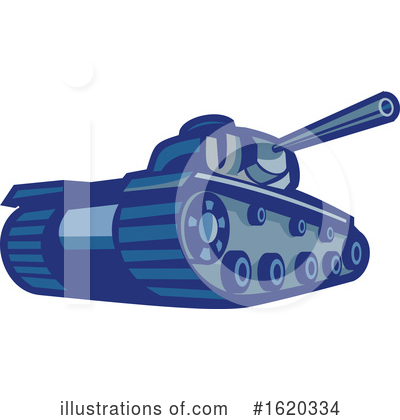 Royalty-Free (RF) Tank Clipart Illustration by patrimonio - Stock Sample #1620334