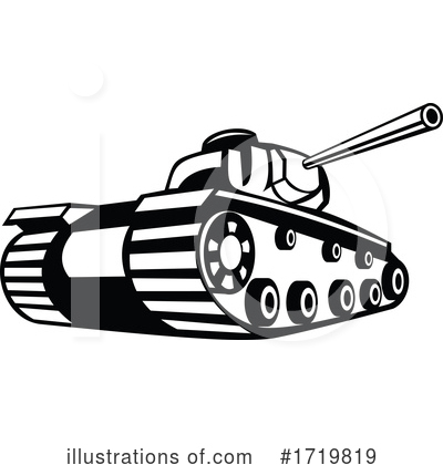 Royalty-Free (RF) Tank Clipart Illustration by patrimonio - Stock Sample #1719819