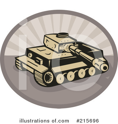 Royalty-Free (RF) Tank Clipart Illustration by patrimonio - Stock Sample #215696