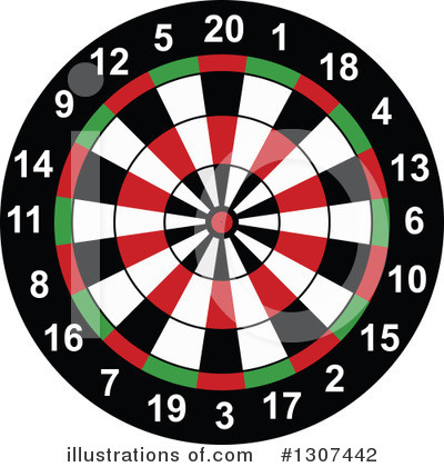 Dart Board Clipart #1307442 by Vector Tradition SM