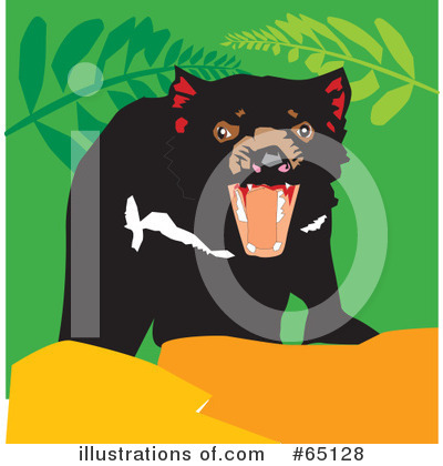 Tasmanian Devils Clipart #65128 by Dennis Holmes Designs
