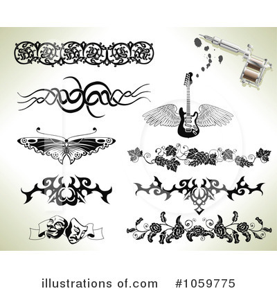 Royalty-Free (RF) Tattoo Clipart Illustration by AtStockIllustration - Stock Sample #1059775