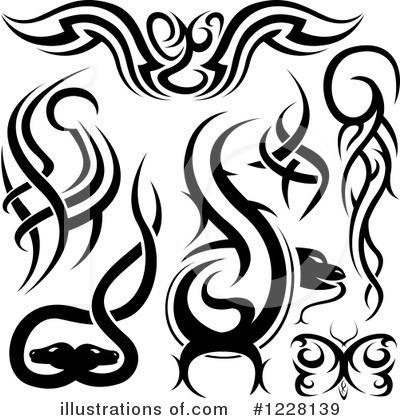 Royalty-Free (RF) Tattoo Clipart Illustration by dero - Stock Sample #1228139