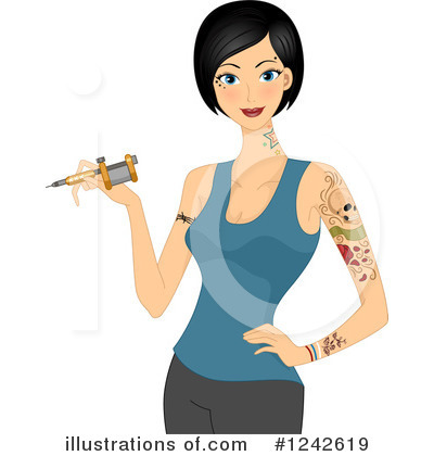 Royalty-Free (RF) Tattoo Clipart Illustration by BNP Design Studio - Stock Sample #1242619
