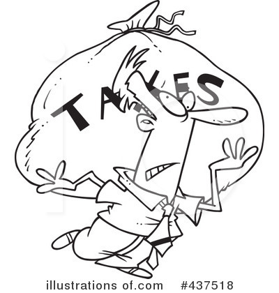 Royalty-Free (RF) Taxes Clipart Illustration by toonaday - Stock Sample #437518